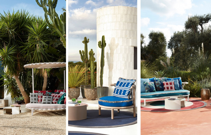 La collection outdoor « Trampoline » se déploie. Plane toujours l’esprit ludique et emphatique de sa designer (Cassina).