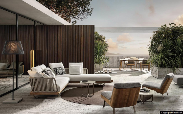 « Sunray », une gamme conçue par Rodolfo Dordoni – qui assure également la direction artistique de la maison au sein de Minotti. Studio.