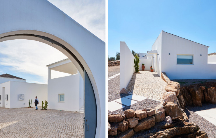 Des volumes simples et immaculés… Les lieux ont été pensés en collaboration avec Procale, une agence d’architecture basée dans la petite ville d’Estremoz.