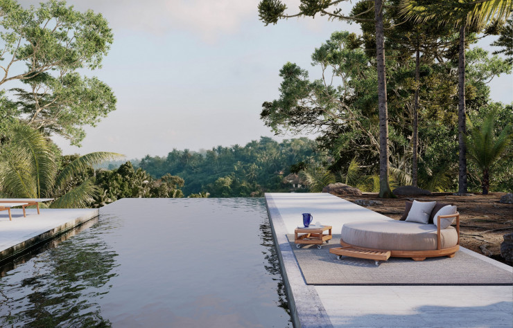 Daybed « Pevero », un îlot de confort déhoussable en tissu 100% acrylique.