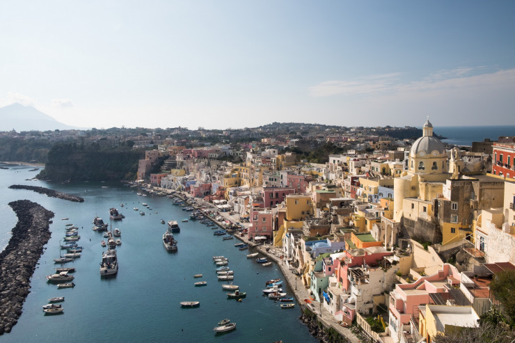 Vue aérienne de Procida, Capitale européenne de la culture 2022.
