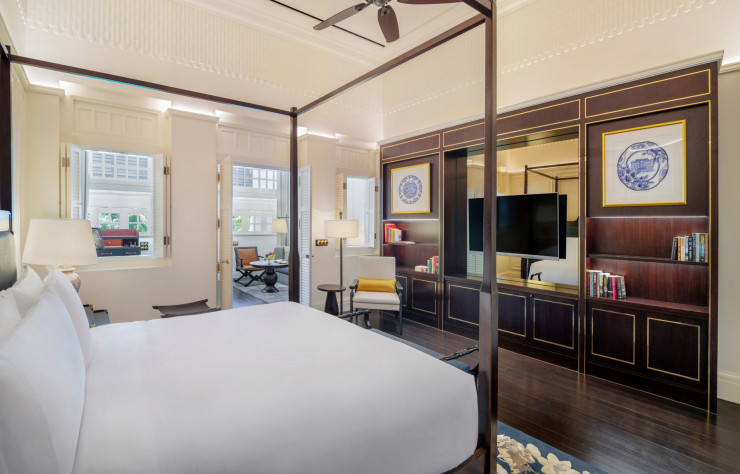 L’une des chambres des suites du palace.