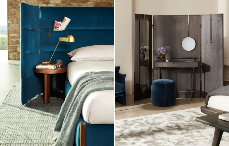 Le paravent et la coiffeuse de la collection « Stay », signée Neri & Hu.
