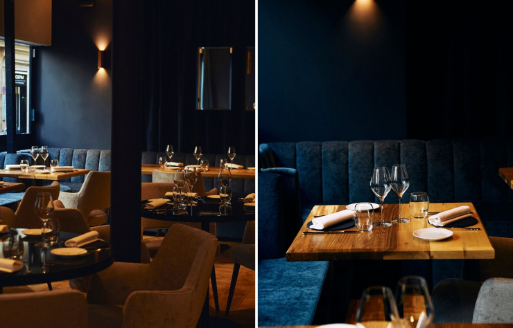 Le restaurant Origines du chef Julien Boscus par l’architecte d’intérieur Caroline Tissier.