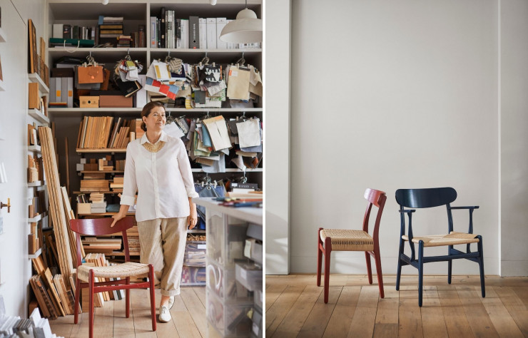 La chaise CH23 et le fauteuil CH26, dessinés par Hans J. Wegner, affichent chacun une teinte appartenant à la nouvelle palette de couleurs pensée par Ilse Crawford pour une édition limitée des premières assises du designer, créées en 1950. La designer révèle s’être inspirée des œuvres expressionnistes de Per Kirkeby, peintre danois majeur.
