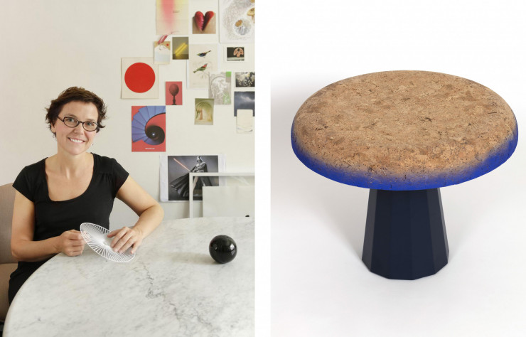 A droite : portrait de Constance Guisset © Constance Guisset Studio. A gauche : Création pour La Source ©Hugo Miserey