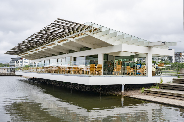 le quartier de Ankkuri, au bord du lac, le pavillon Piano