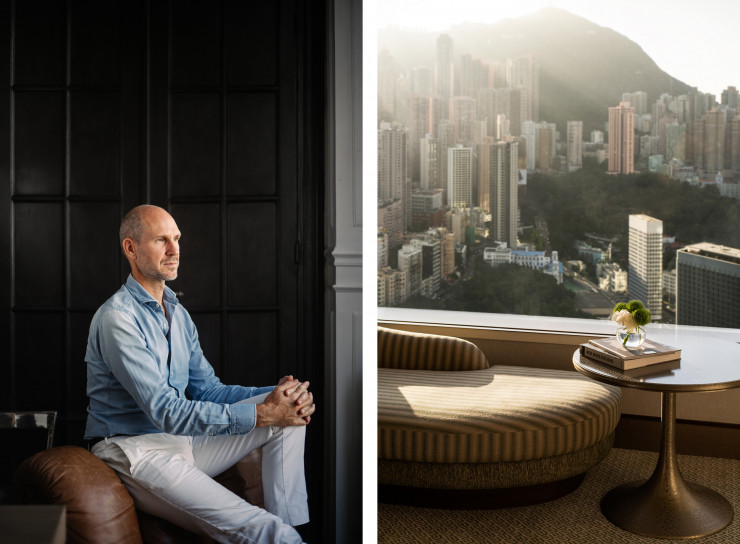 Portrait de Tristan Auer et Island Shangri-La, Hongkong.