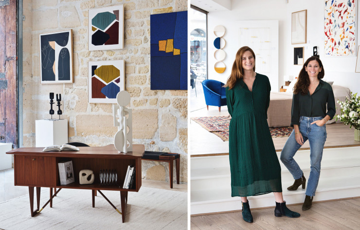 A gauche : Wilo & Grove a enfin investi une adresse à sa mesure avec cette galerie du Sentier. A droite : Olivia de Fayet et Fanny Saulay ont pris le temps d’éprouver le concept avant de lui trouver cet écrin de taille.