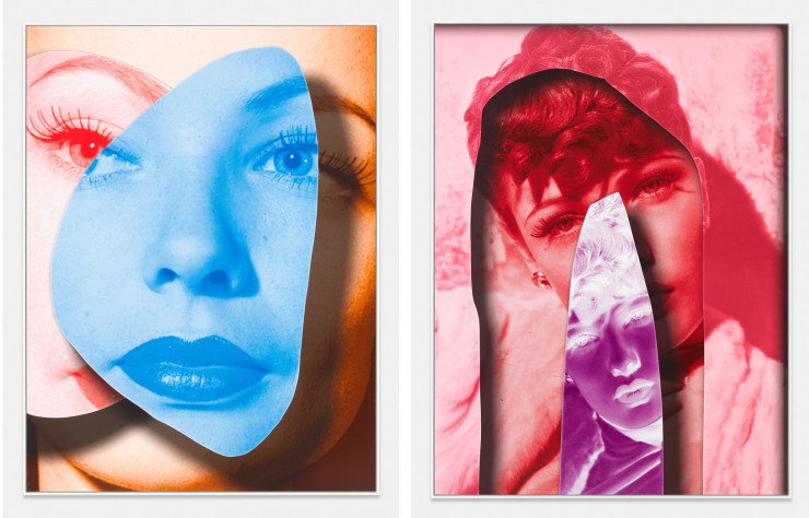 Panneau composite en aluminium et sérigraphie Blue Shield (2019).
