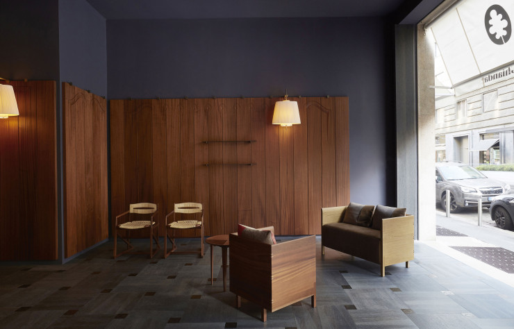 Ambiance chaleureuse au showroom Bottega Ghianda.