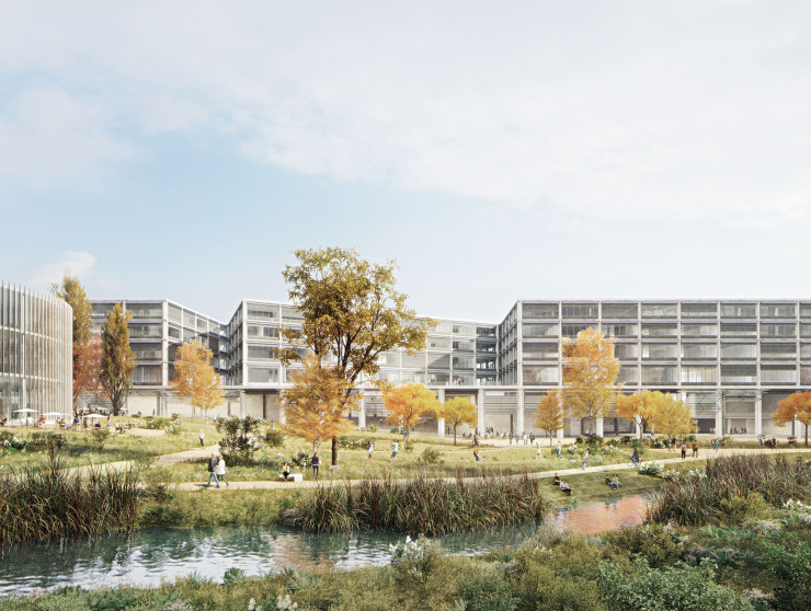 La devanture du bâtiment de la BFH à Berne.