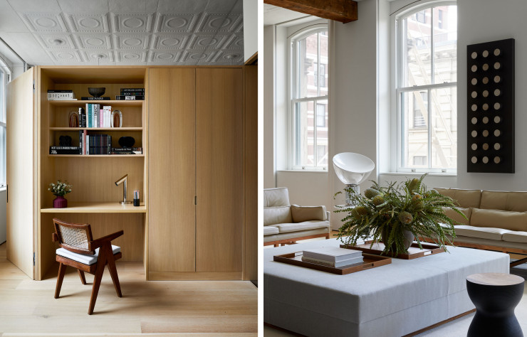 Justin Charette a mélangé les textures et les matières pour le loft Soho.