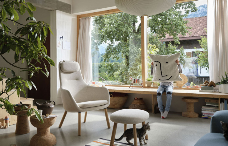 Un intérieur avec le mobilier Vitra.