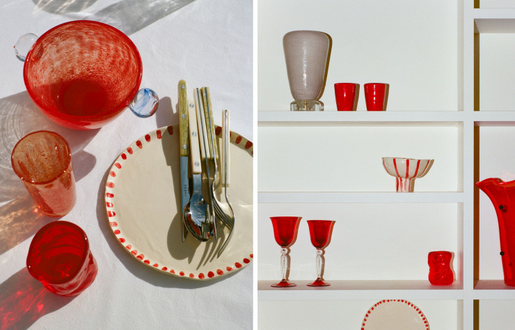 Les objets de la collection «Le rouge».