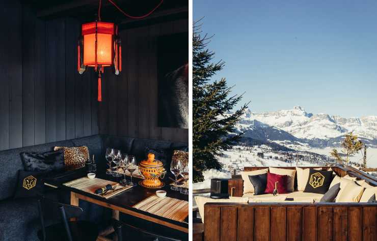 Dedans ou dehors, le Tigrr Megève offre aux skieurs ou aux randonneurs (il est aussi ouvert en juin-juillet-août) toutes les raisons de faire une escale en Asie.