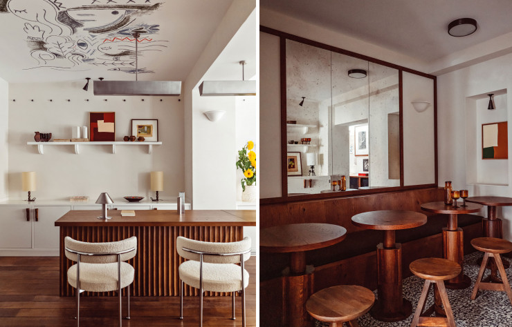 À l’Hôtel des Académies et des Arts, bâtiment XIXe situé à Paris (VIe), les architectes font la part belle à l’art : Franck Lebraly y a imaginé des fresques au pastel dans le hall d’accueil et dans quelques-unes des 20 chambres.