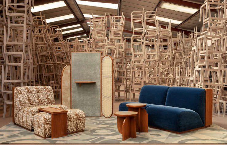 Les assises modulables de la gamme « Verso » pour Pierre Frey.