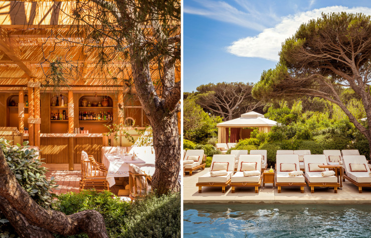 À Ramatuelle comme à Val-d’Isère, les restaurants Gigi, pensés comme les villas d’été d’un Italien en villégiature.