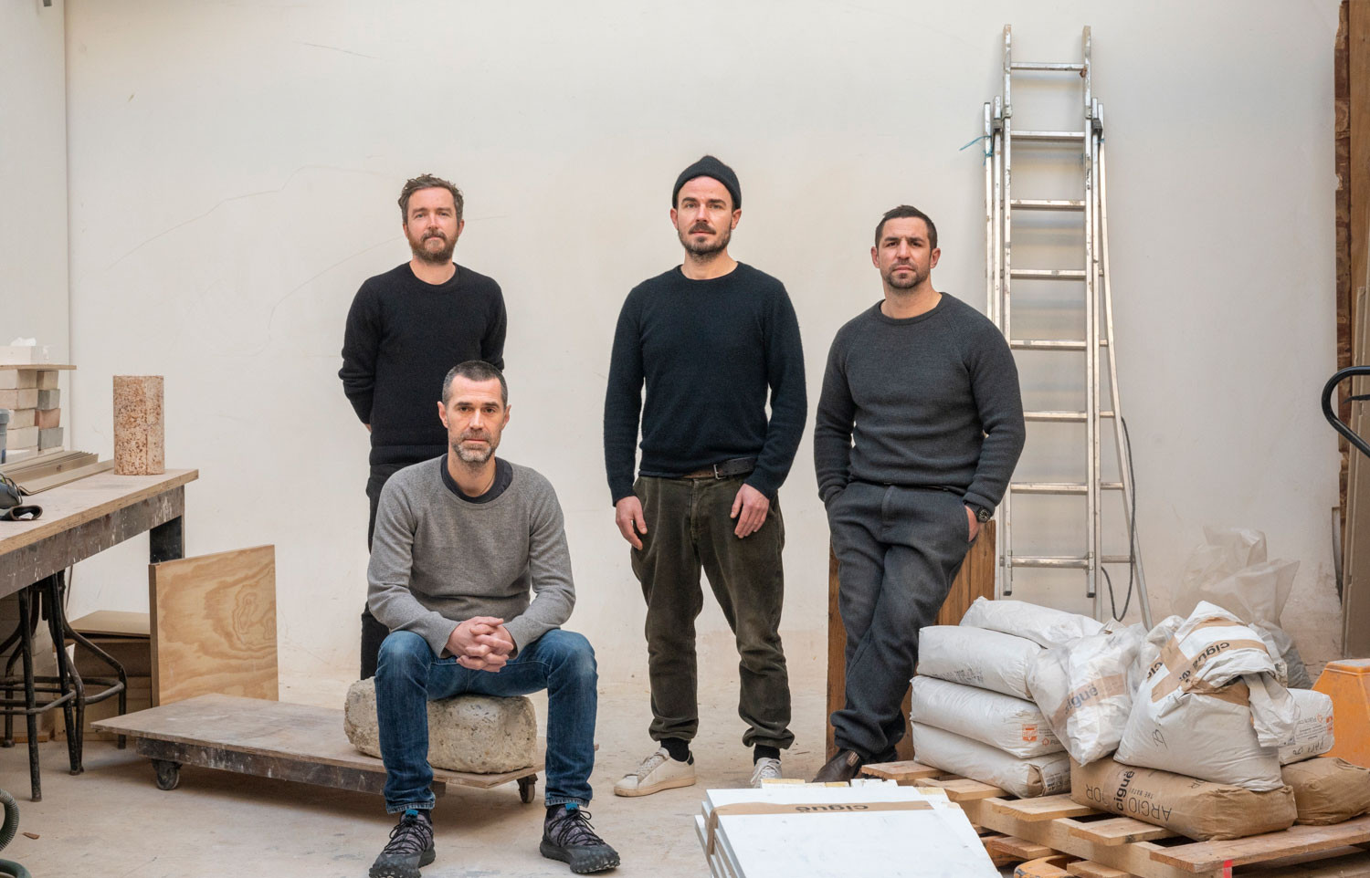 Camille Bénard, Julien Franc-Wahlgreen, Guillem Renard et Alphonse Sarthout du collectif Ciguë.