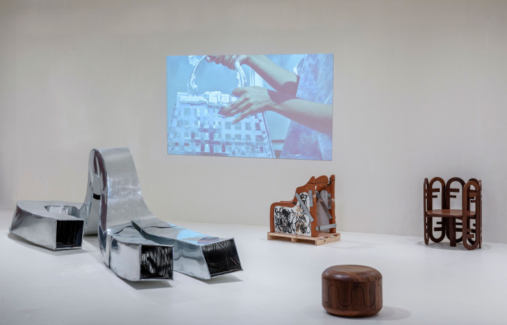 Présentation de la collection Kampa lors du salon Design Miami, en 2021.