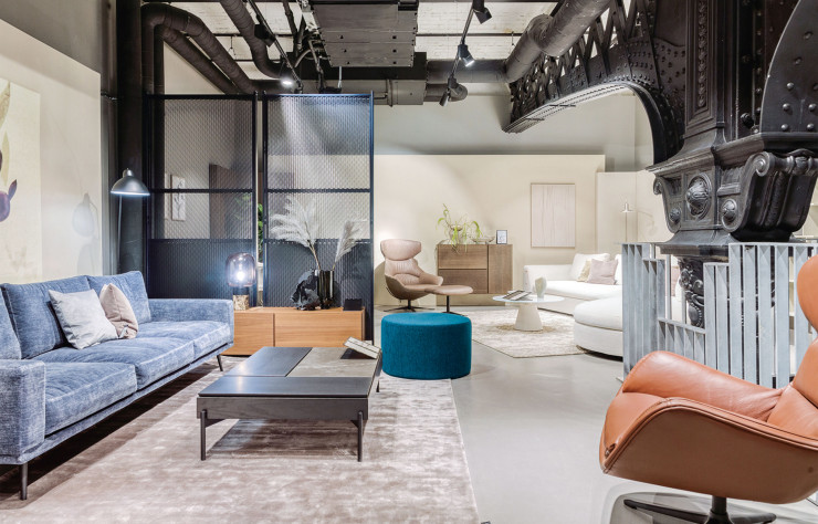 Le showroom BoConcept, rue Étienne-Marcel.