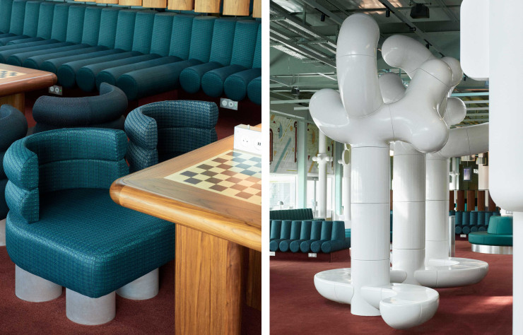 La décoratrice Dorothée Meilichzon a entièrement repensé la salle d’embarquement du terminal 2G de l’aéroport Paris-Charles-de-Gaulle.