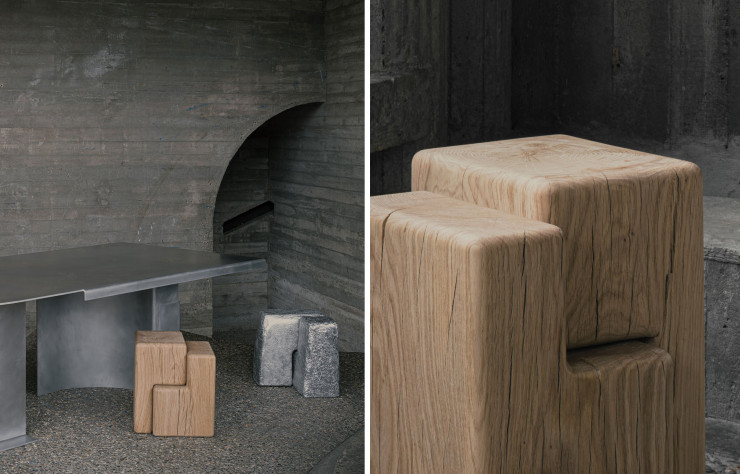 Les poufs de la collection « Soft Corners ».