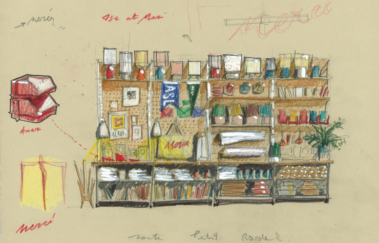 Co-fondateur du studio, Antoine Ricardou illustre l’installation des Ateliers Saint-Lazare chez Merci