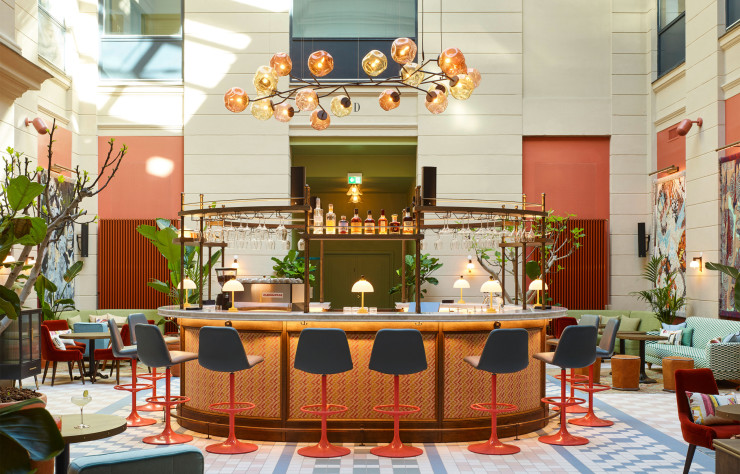 Le bar du 25Hours Hotel Indre By, à Copenhague.