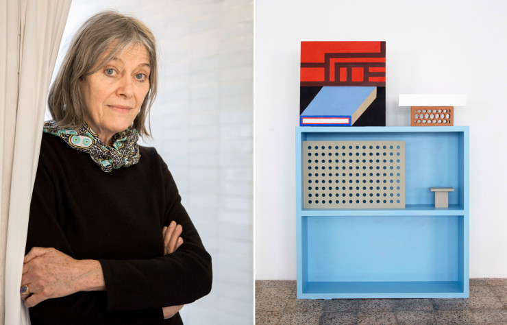 La peintre et designer a fait partie du groupe Memphis dans les années 80 en tant que membre fondateur aux côtés d’Ettore Sottsass et de George J. Sowden.