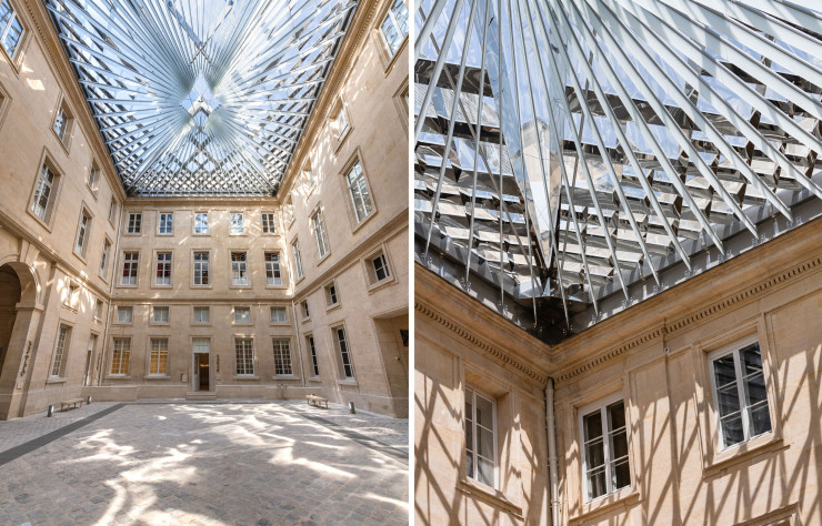 Un projet soutenu par les Fondations Velux : la création d’une verrière au-dessus de la cour de l’Intendant, de l’hôtel de la Marine, à Paris, par Hugh Dutton.