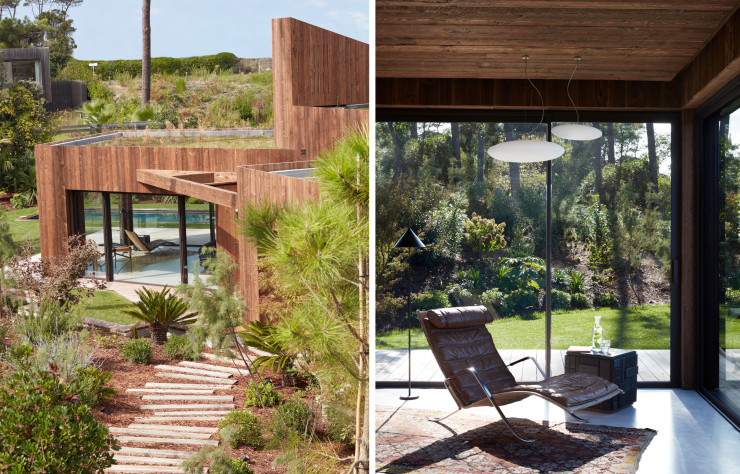 Un coin lecture avec la nature plein cadre. Table d’appoint de Lucas Castex