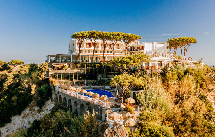 Vue de l’hôtel San Montano, Italie.