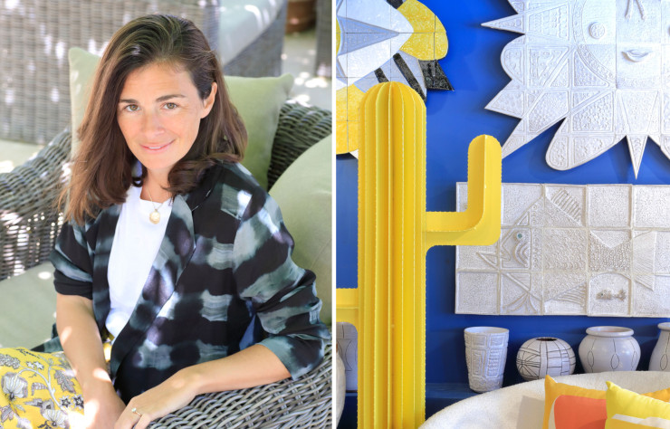 Portrait de Marie Sibuet, propriétaire de La Villa Marie (à gauche). / Chez Atelier 55, beaucoup de rééditions (à droite).