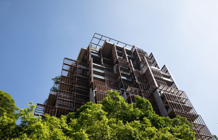 La tour de 25 étages Mata Atlantica signée Jean Nouvel et reconnaissable par ses quelque 700 brise-soleil.