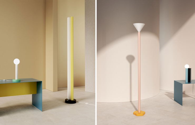 La lampe 561OL-DO2 et le lampadaire 561OL-F01.