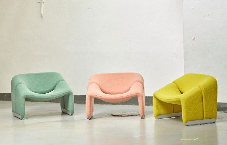 La chaise Groovy, de Pierre Paulin pour Paulin, Paulin, Paulin