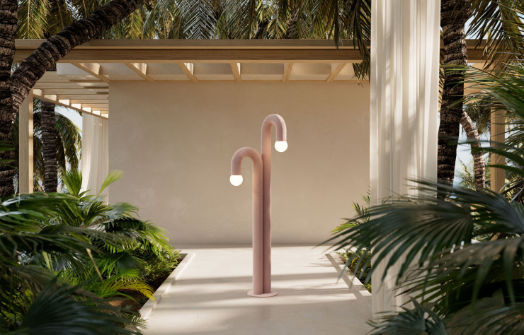 Le lampadaire du designer Axel Chay, disponible en exclusivité sur la plateforme de Monde Singulier.