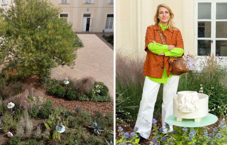 Patricia Urquiola dans le jardin de l’Istituto Caselli Real Fabbroca du Capodimonte