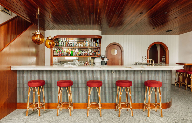 Le bar de l’hôtel Rosamar, à Lisbonne.