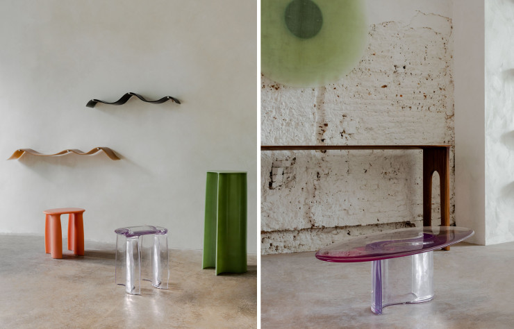 Le designer présentait sa collection de mobilier en résine lors d’une exposition à la galerie St Vincents.