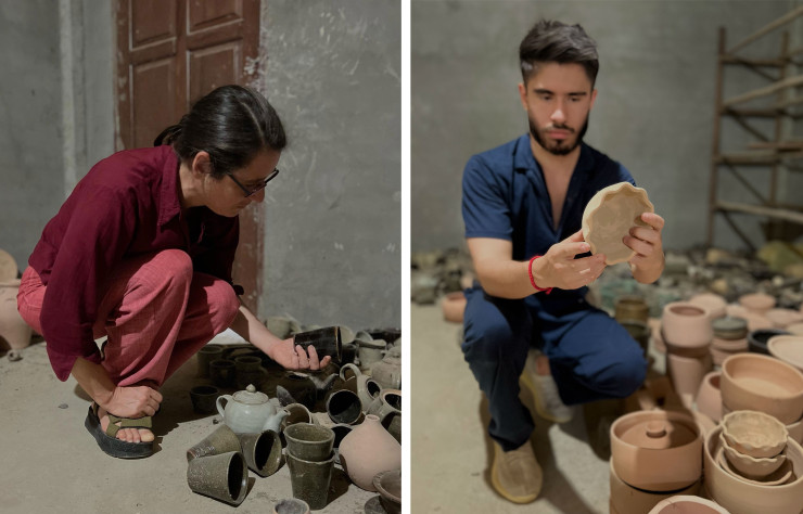 A gauche, Anne Xiradakis, à droite Camillo Bernal.