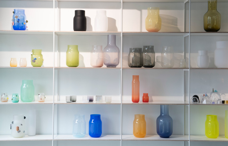 Les vases exposés chez Dechem.