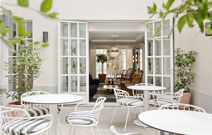 La terrasse du New Hotel Lafayette.