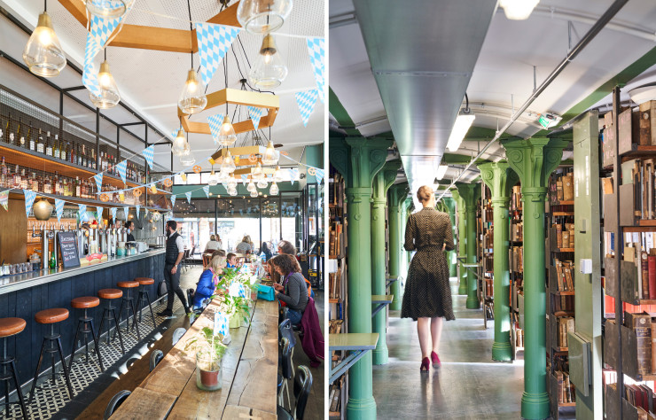 Avec sa grande salle et sa terrasse déployée sur la place d’Austerlitz, le Café Bâle, ouvert de l’aube à tard le soir, est à la fois restaurant, bar, café, brasserie et espace de coworking. À droite, derrière les murs de la Bibliothèque nationale et universitaire (BNU), rénovée par l’architecte Nicolas Michelin, se cachent des kilomètres de rayonnage où sont minutieusement préservés les quelque trois millions de documents.
