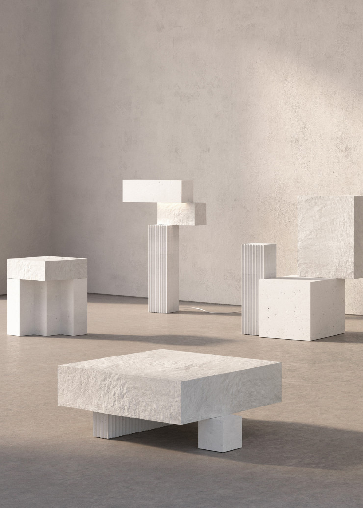 La collection de mobilier en papier compressé imaginée pour Mono Éditions.