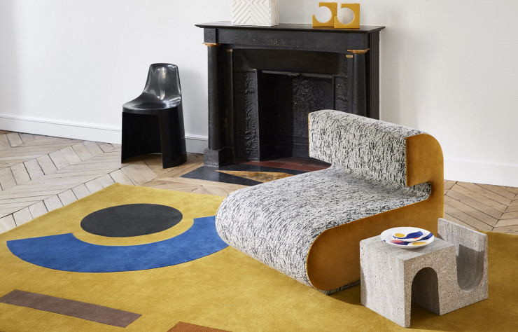 Le tapis Jeanne, qui fait partie de la Fabrice Juan Series pour Studio by Tai Ping, s’accorde à l’univers géométrique de l’architecte d’intérieur.