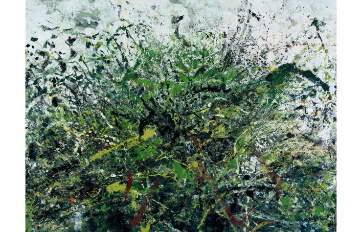 Étude pour paysage tourmenté n°8 par Philippe Cognée (2021), galerie Templon
