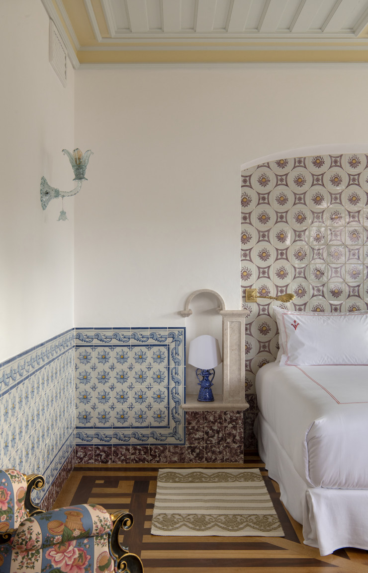 La décoration du Vermelho reprend le style typique des résidences de l’Alentejo.